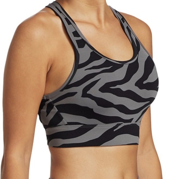 Varley Berkeley Zebra Bra in Medium Gray Black - Picture 2 of 6